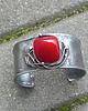bransoletki wire wrapping Czerwień miłosna - bransoletka regulowana 1