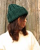 czapki damskie Czapka beanie handmade szmaragdowa, leśna zieleń 1