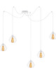 lampy wiszące Nowoczesna lampa wisząca 5-płomienna pająk DIORO LOFT L5 4
