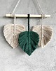 makramy Makrama Liście Ciemna Zieleń i Beż Ozdoba Ścienna Elegance Boho 30x30 cm 2