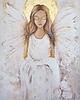 obrazy Anioł na płótnie, ręcznie malowany 40x60 cm Pamiątka Komunii 1