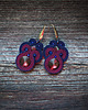 kolczyki soutache Bordowo granatowe kolczyki soutache 3