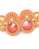 kolczyki soutache Koralowe małe kolczyki soutache 4