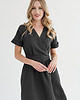 sukienki midi damskie Lniana Sukienka JASMINE DEEP BLACK 3