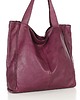 torby na ramię Torebka miejska shopper bag skóra naturalna handmade MARCO MAZZINI bordowa 4