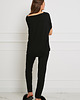 topy damskie BLUZKA oversize - Tencel - czarny 2