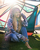 bluza z kapturem damska Zipper Long Blue Panther 6