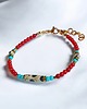 bransoletki z kamieni naturalnych Bransoletka : INDIA : koral, magnezyt, jaspis, hematyt 1