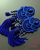kolczyki soutache Kobaltowe kolczyki sutasz z chwostem 4
