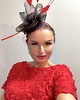 fascynatory Fascynator toczek GLORIA czarny/czerwony 4