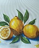 grafiki i ilustracje Obraz cytryny lato słońce akwarela Lemoniada 30x41 oprawiony 1