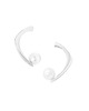kolczyki srebrne PEARL / glossy silver earrings with white pearl 1