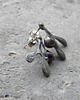 kolczyki wire wrapping Granat - sztyfty 1