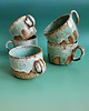 kubki Piękny  turkusowy ceramiczny ręcznie robiony kubek / filiżanka. Na prezent 2