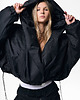 kurtki damskie Hoodscape black bomber jacket 6