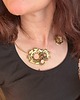 kolie Kwietny Naszyjnik- Mosiężna Kolia Handmade 3