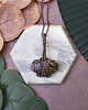 wisiory Miedziany wisiorek wire wrapping z purpurytem  #471 1