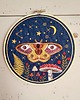 Ozdoby na ścianę Magiczna ćma na nocnym niebie - granatowy 6
