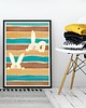 plakaty Kolorowe króliki - plakat fine art, giclee 3