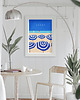 plakaty Sopot - plaża z parasolkami - plakat fine art 5