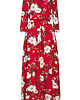 sukienki maxi damskie CZERWONA SUKIENKA W kwiaty 2
