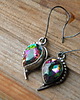 kolczyki wire wrapping tęczowe kryształy  - kolczyki 5
