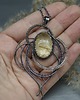 wisiory Kwarc z rutylem naszyjnik wire wrapping "Lusutien" 6