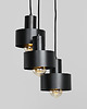 lampy wiszące Nowoczesna minimalistyczna lampa wisząca FAY 3 klosze  czarna 2