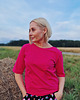 t-shirt damskie Bluzka DON'T LOOK BACK - fuksja 1