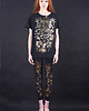 t-shirt damskie Black / gold limbo tee 2