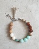 bransoletki z kamieni naturalnych Bransoletka BOHO ART jadeit, turkus, brąz, beż, krem 1