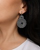 kolczyki soutache Czarno- srebrne spirale kolczyki soutache 1