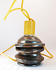 lampy wiszące Lampa wisząca ceramiczna Dzwonek czarno biała 2
