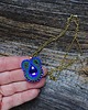 wisiory Peacock eye- wisior soutache z piórami 2
