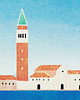 plakaty Wenecja Włochy - Canal Grande i Dzwonnica św. Marka - plakat fine art 4