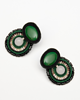 kolczyki soutache Zielone kolczyki soutache duże wkrętki 1