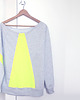 bluza bez kaptura damska Lekka Raglan Trójkąt Fluo 3