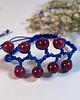 bransoletki wire wrapping Bransoletka gałązka z fuksjowymi agatami 1