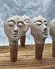 butelki wielorazowe Ceramiczny korek do wina Twarz handmade 3