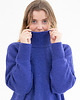 swetry damskie  IRBIS Chabrowy Wełniany Sweter Oversize z Golfem 100% Wełny Merino RWS 3