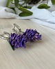 kolczyki z masy plastycznej Kolczyki fioletowe sukulenty, biżuterialawenda, realistyczne kwiaty z glinki 6