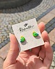 kolczyki z masy plastycznej Kolczyki ptaszki mini Zielone Papużki Faliste tropikalna biżuteria, boho 1
