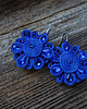 kolczyki soutache Kobaltowe kwiaty- kolczyki sutasz 4
