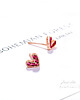 kolczyki szklane Sweet earrings - srebrne kolczyki + box 1