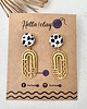 kolczyki z masy plastycznej Abstrakcyjne kolczyki Aztec 1