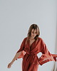 sukienki midi damskie Kimono długie Powiew, ceglane 6
