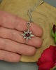 wisiory Mały wisiorek róża wiatrów czerwony karneol wire wrapping 6