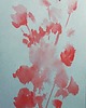 obrazy Akwarela Kwiaty oryginalny obraz niebieski papier 10,5x22 cm 2