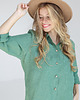 koszule damskie  Lniana koszula 100% len EUCALYPTUS GREEN 8