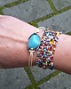 bransoletki wire wrapping Amazonit na lato  - bransoletka sznurkowa 4
